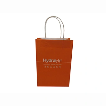Wholesale Eco-Friendly Orange Custom Kraft Paper Bag with Handles